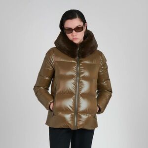 The Recycled Planet Esko Olive Green Hooded Puffer Coat Jacket XL NWT